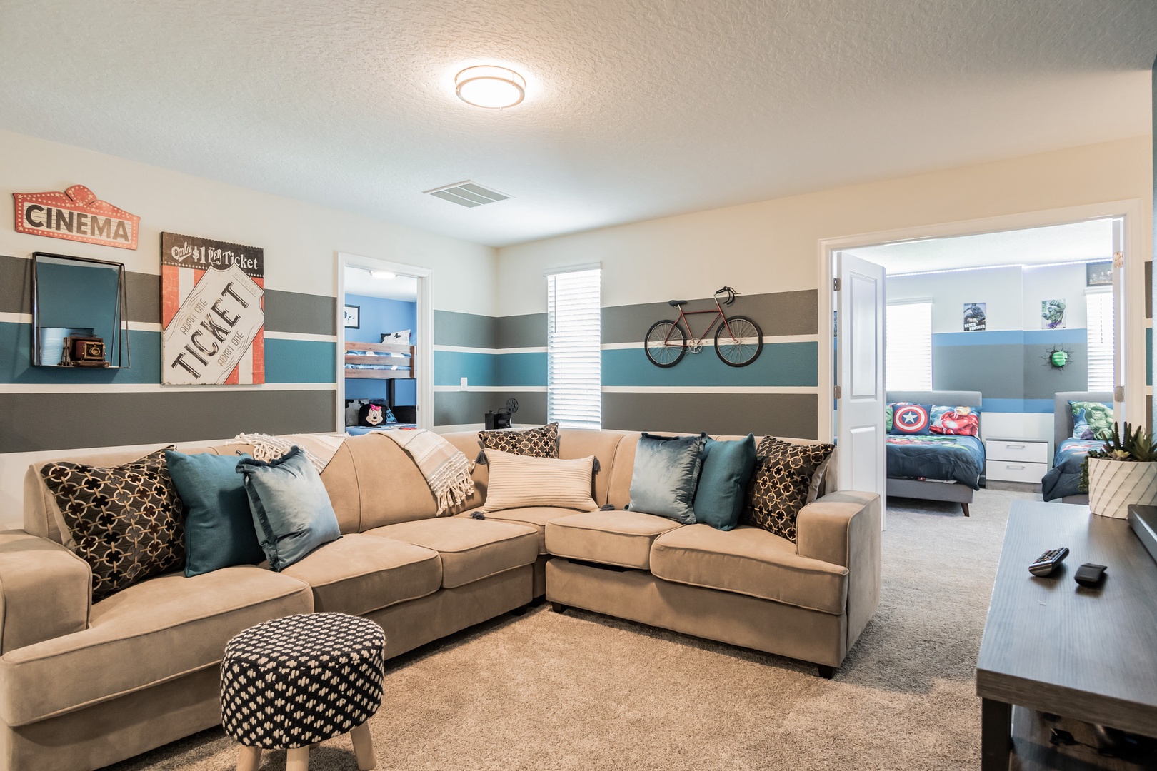 2nd floor Family Room + TV