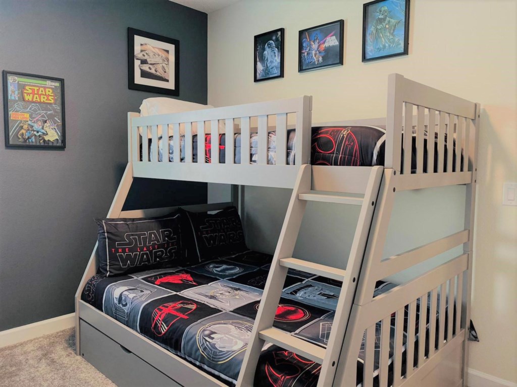 Room # 3. Full/ twin bunk Upstairs