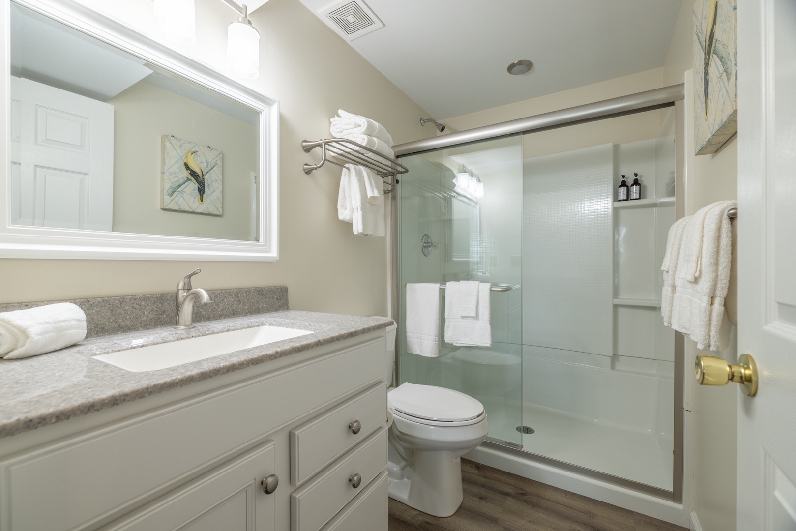 Lower-level full bathroom