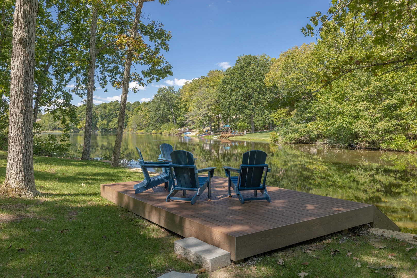 Relax by the water on the private dock