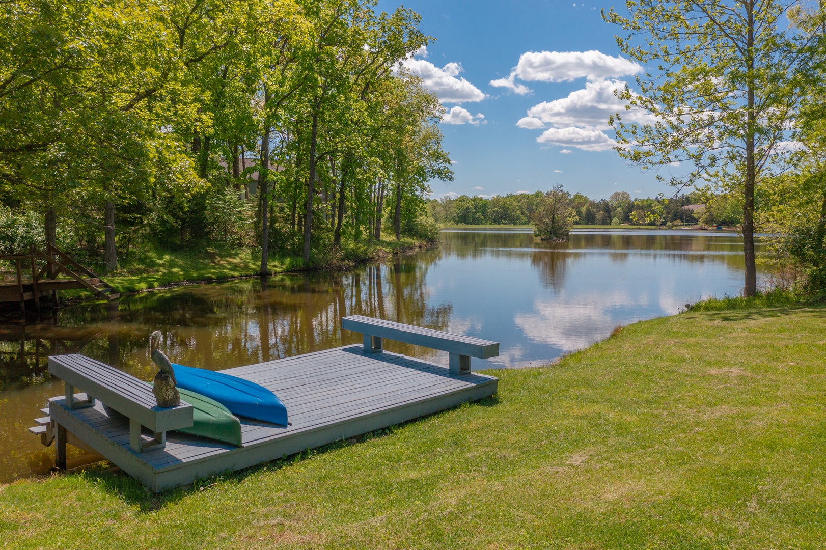 Enjoy a day on the lake with our variety of water toys and a private dock to lounge on