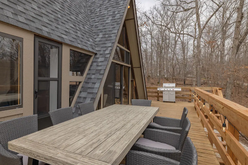 The outdoor table and chairs are a perfect place to gather.