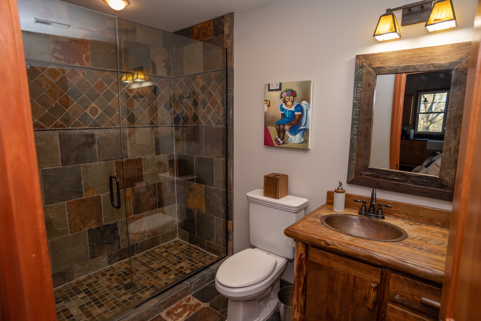 Large, walk-in showers give adult guests room to fully unwind.