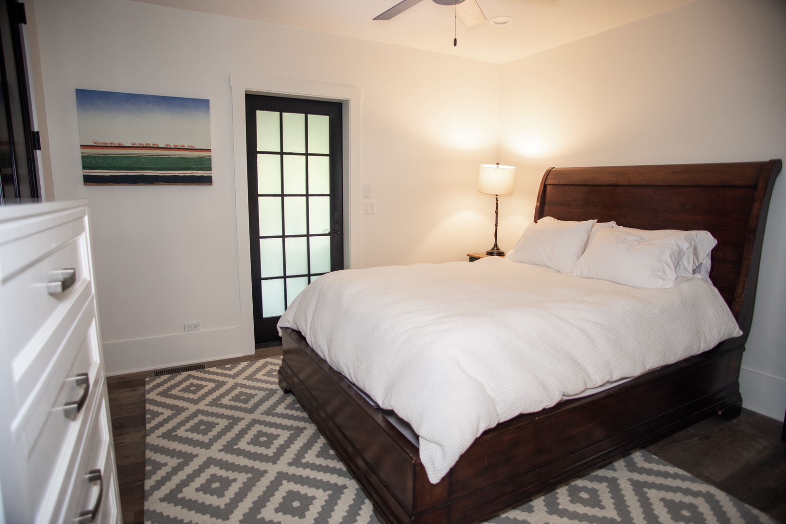 Every bedroom is styled with luxury linens, furnishings, and a Smart TV.