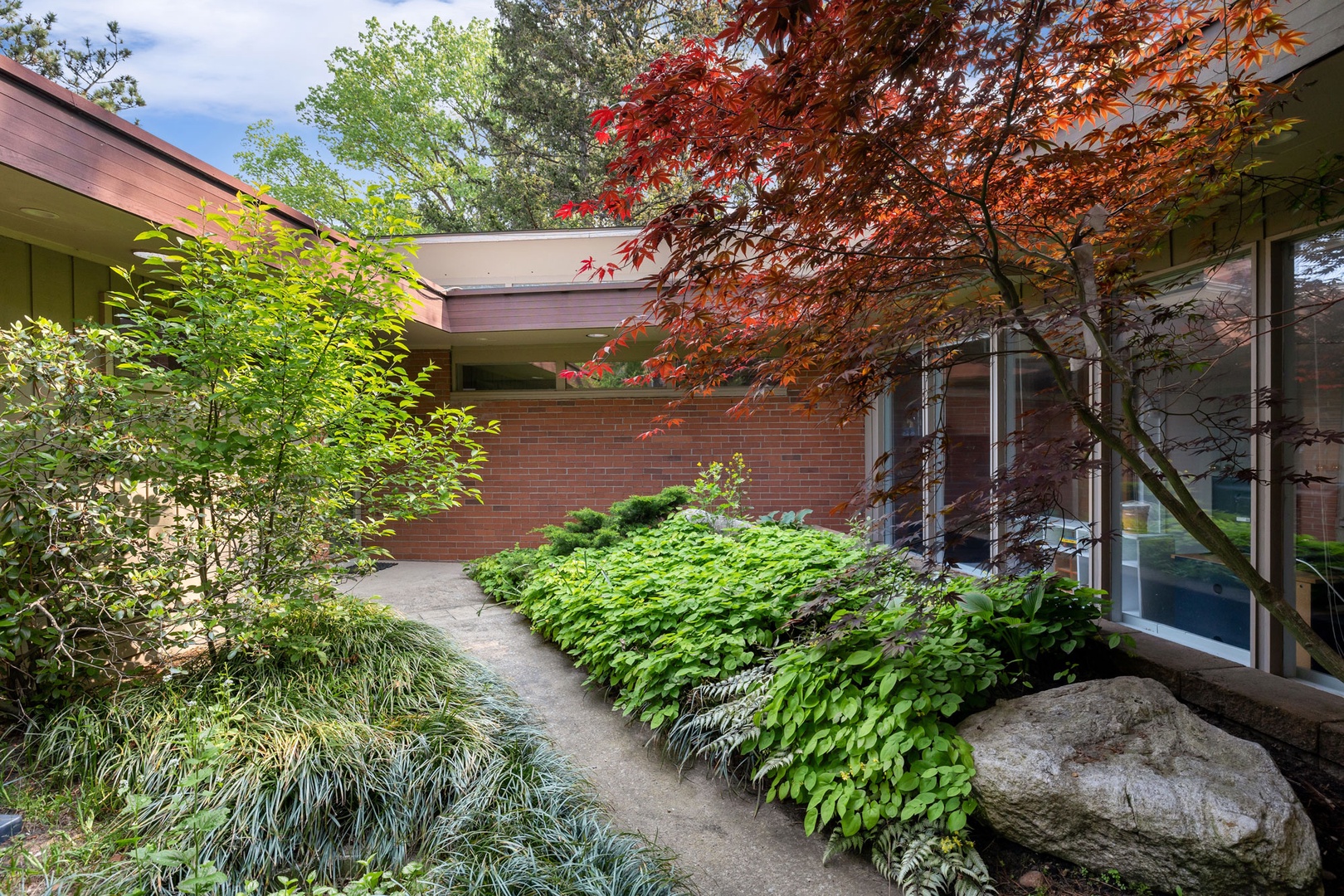 Lush greenery and landscaping make Keck Hill a beautiful sanctuary.