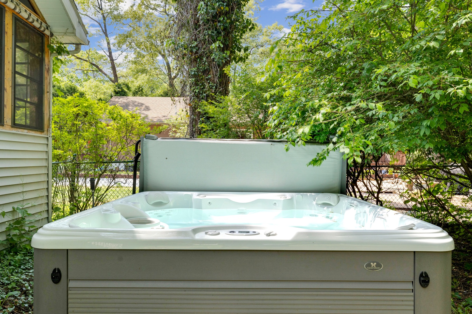 Soak your cares away in our inviting hot tub.