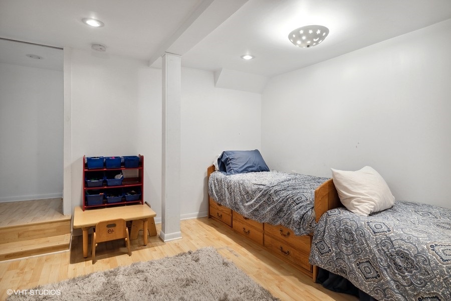 This inviting space features comfortable sleeping accommodations for multiple guests.