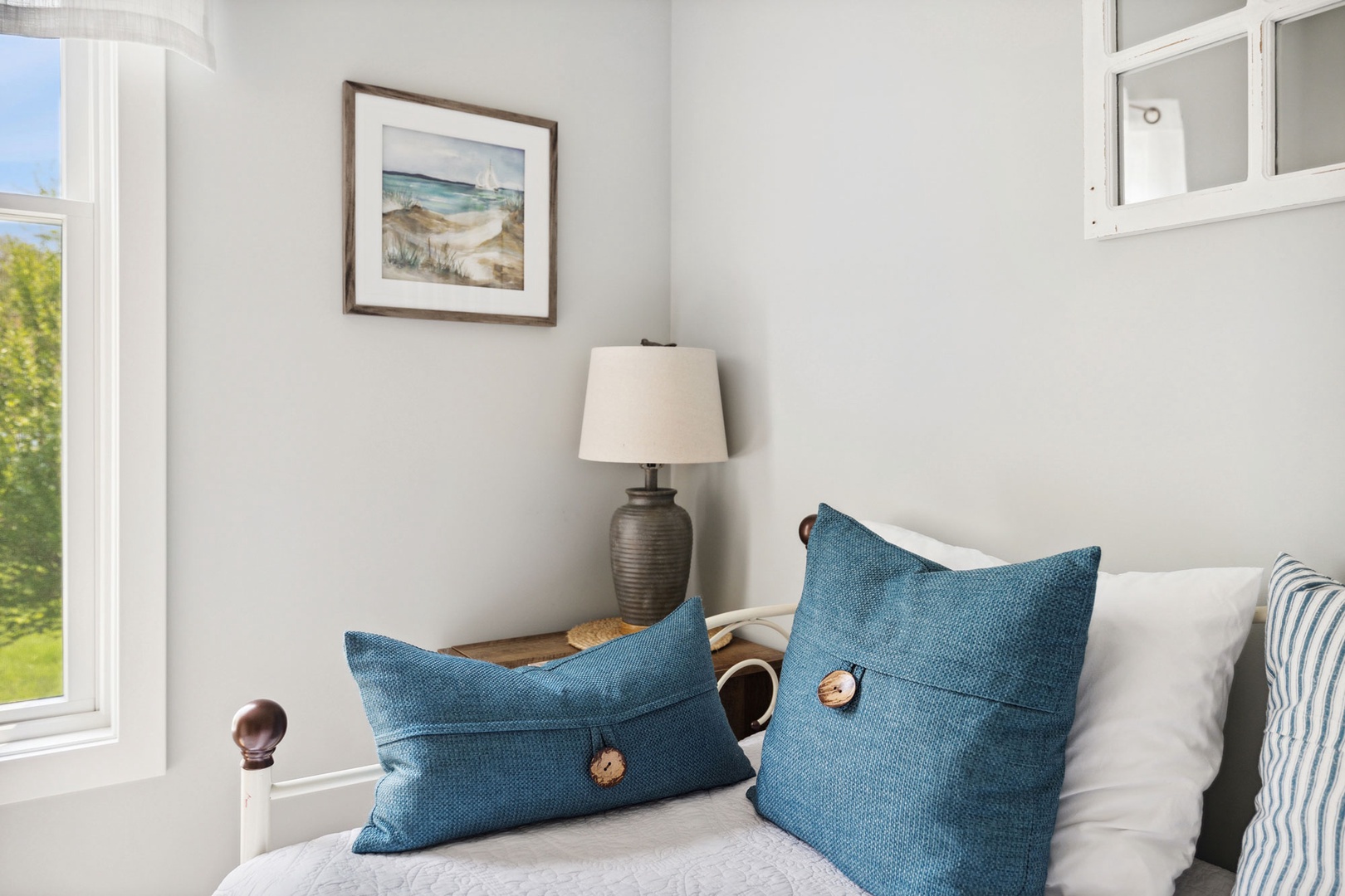 The home is impeccably styled down to the smallest details (bedroom #4).