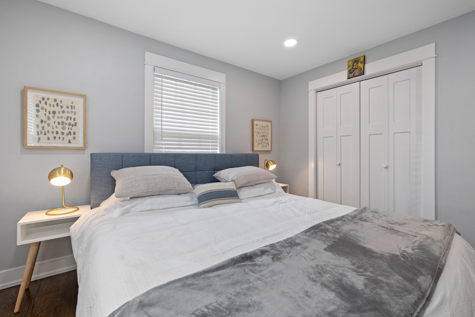 Bedroom #1 is on the main level & has a King bed.
