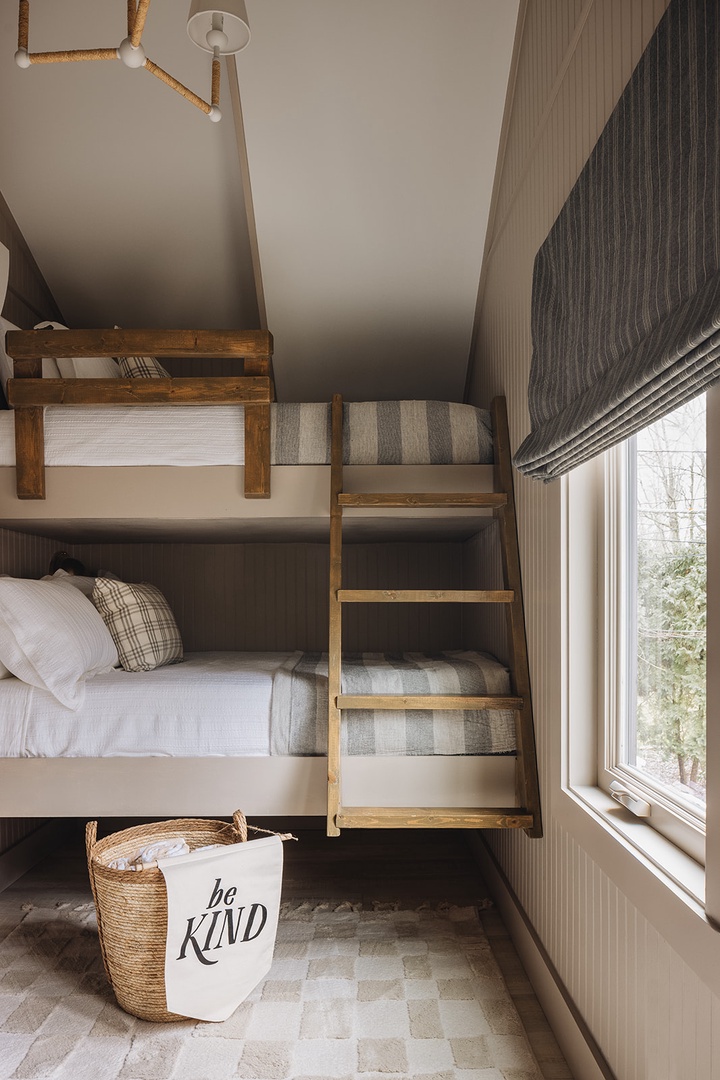 Guests often say the custom bunk beds bring childlike joy to both kids + adults.