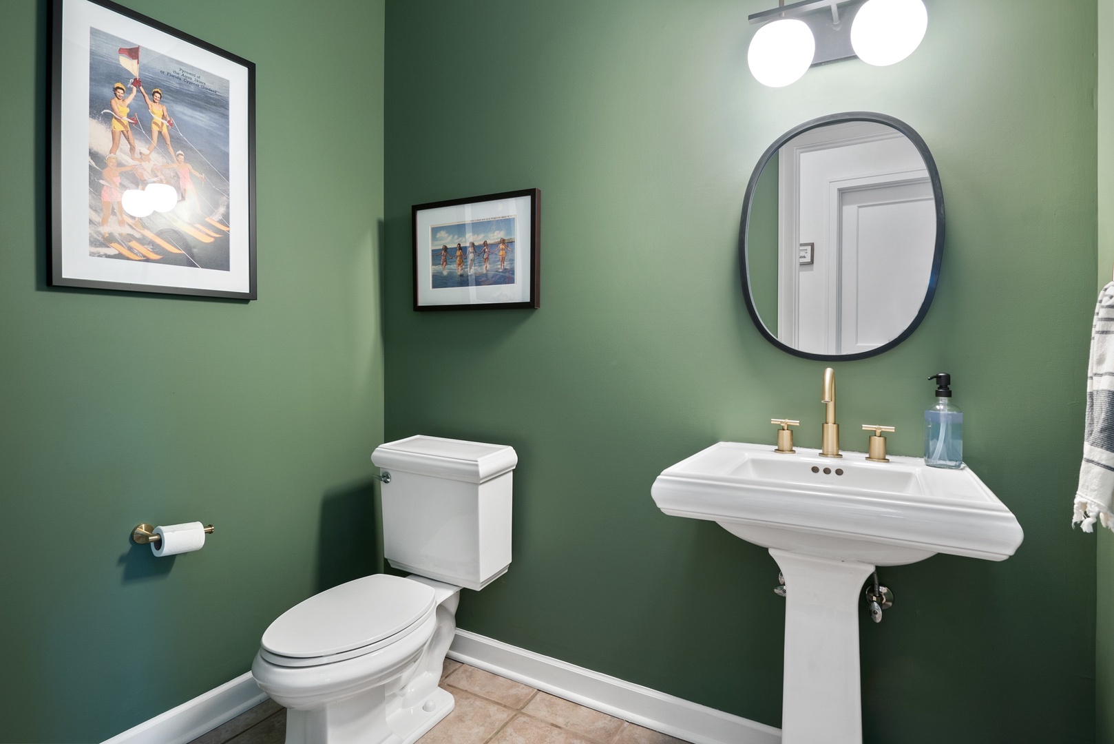 A ½ bath is a nice amenity extra for larger groups.