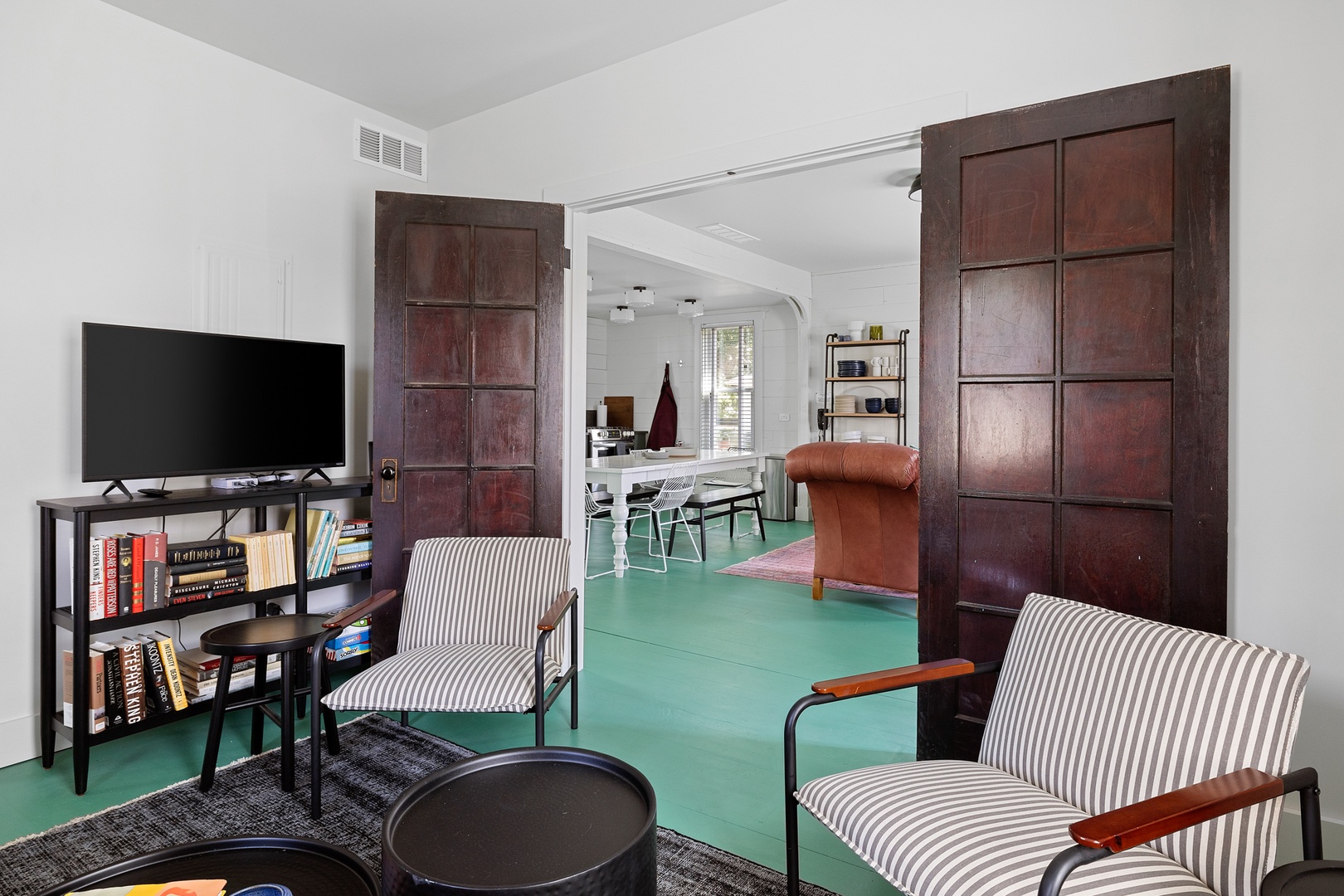 The sitting room offers a quiet space to retreat from the group.