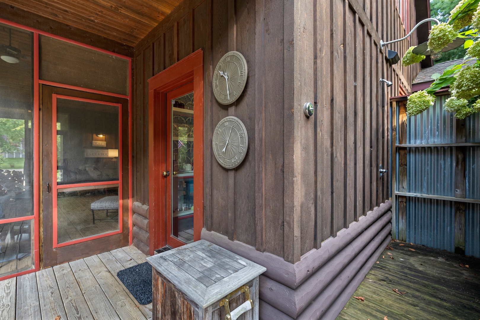 Charming rustic outdoor details.