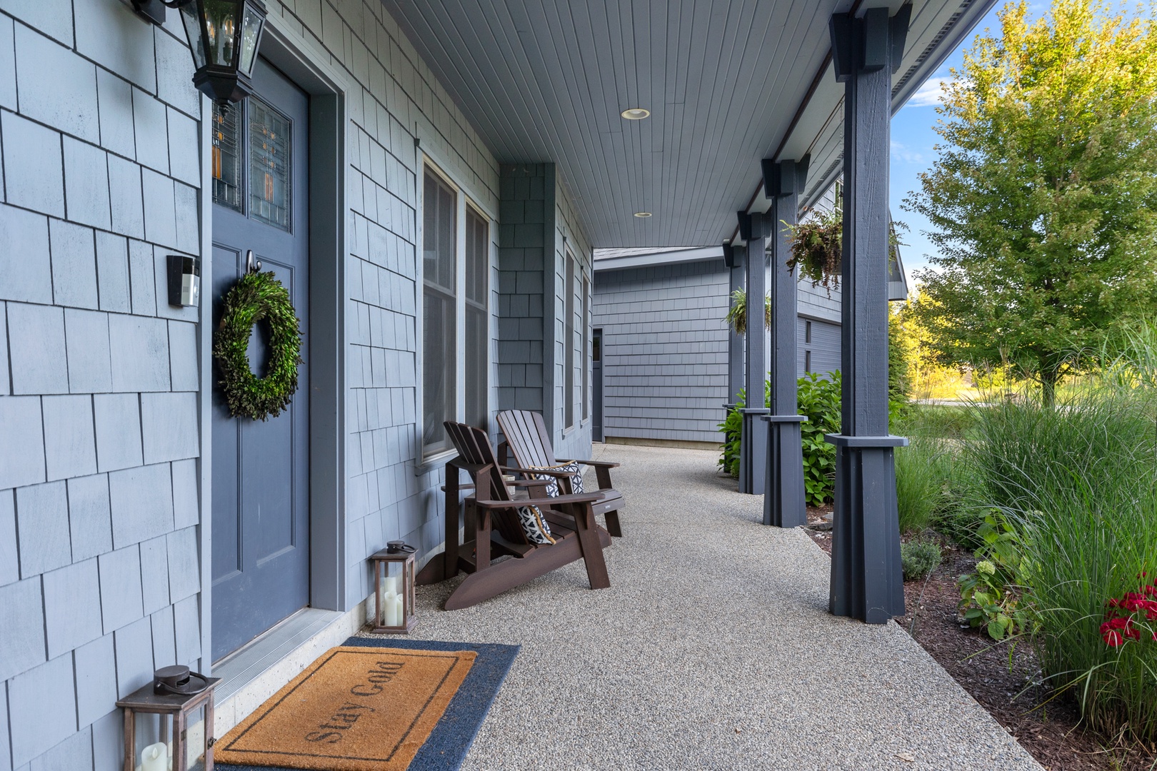 Stay Gold offers outdoor living at its finest on the beautiful front porch.