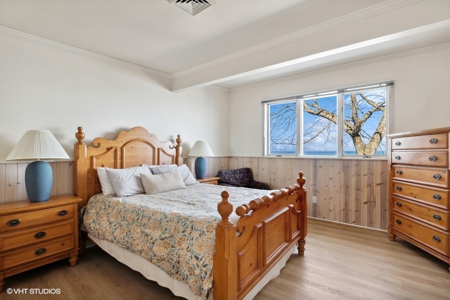 Welcome to the primary bedroom at Lake Michigan Getaway!