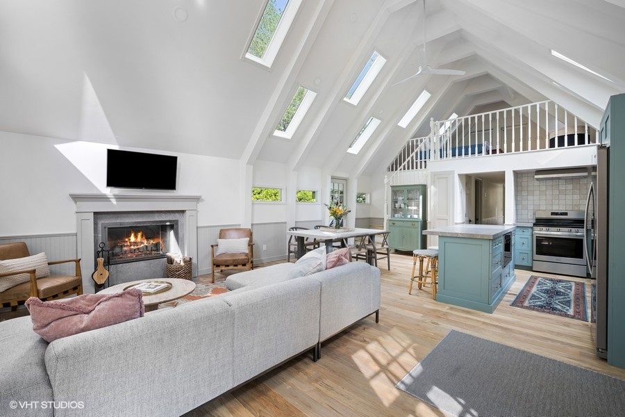 Open sightlines in the social spaces keep everyone included in the fun