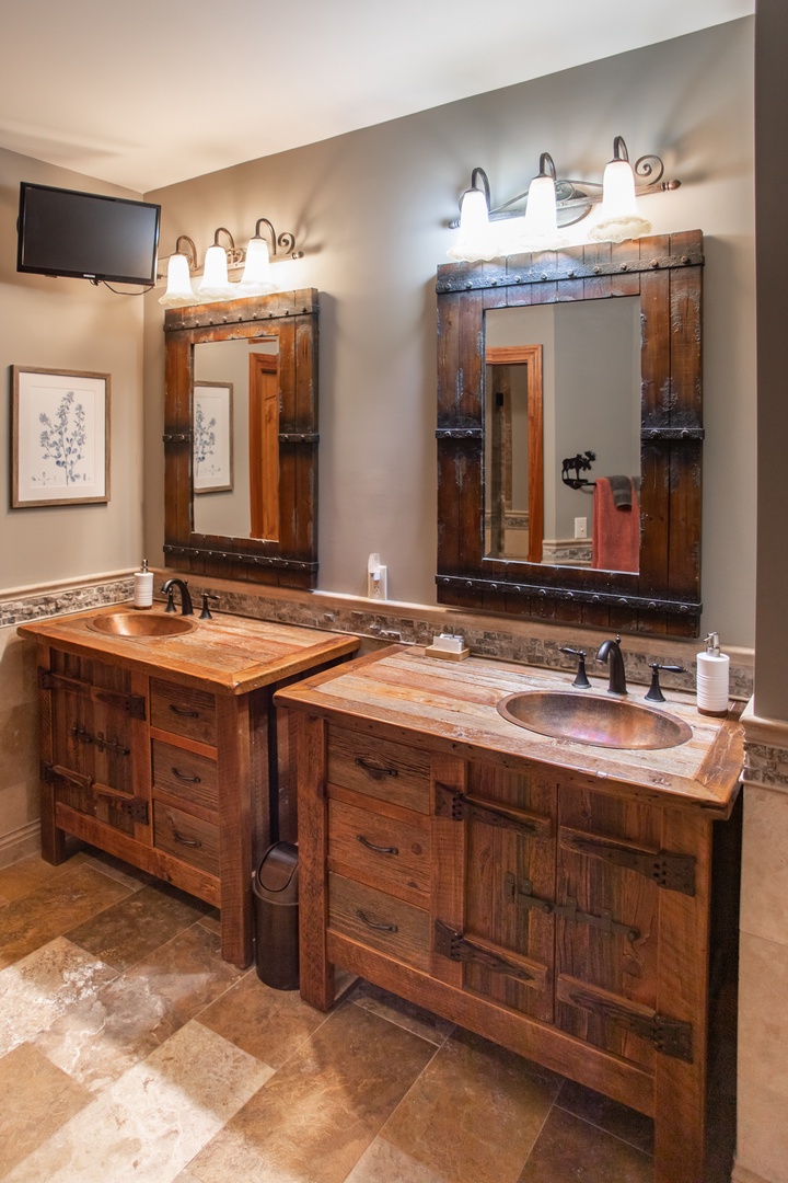 Couples love having double sinks when getting ready in the mornings.