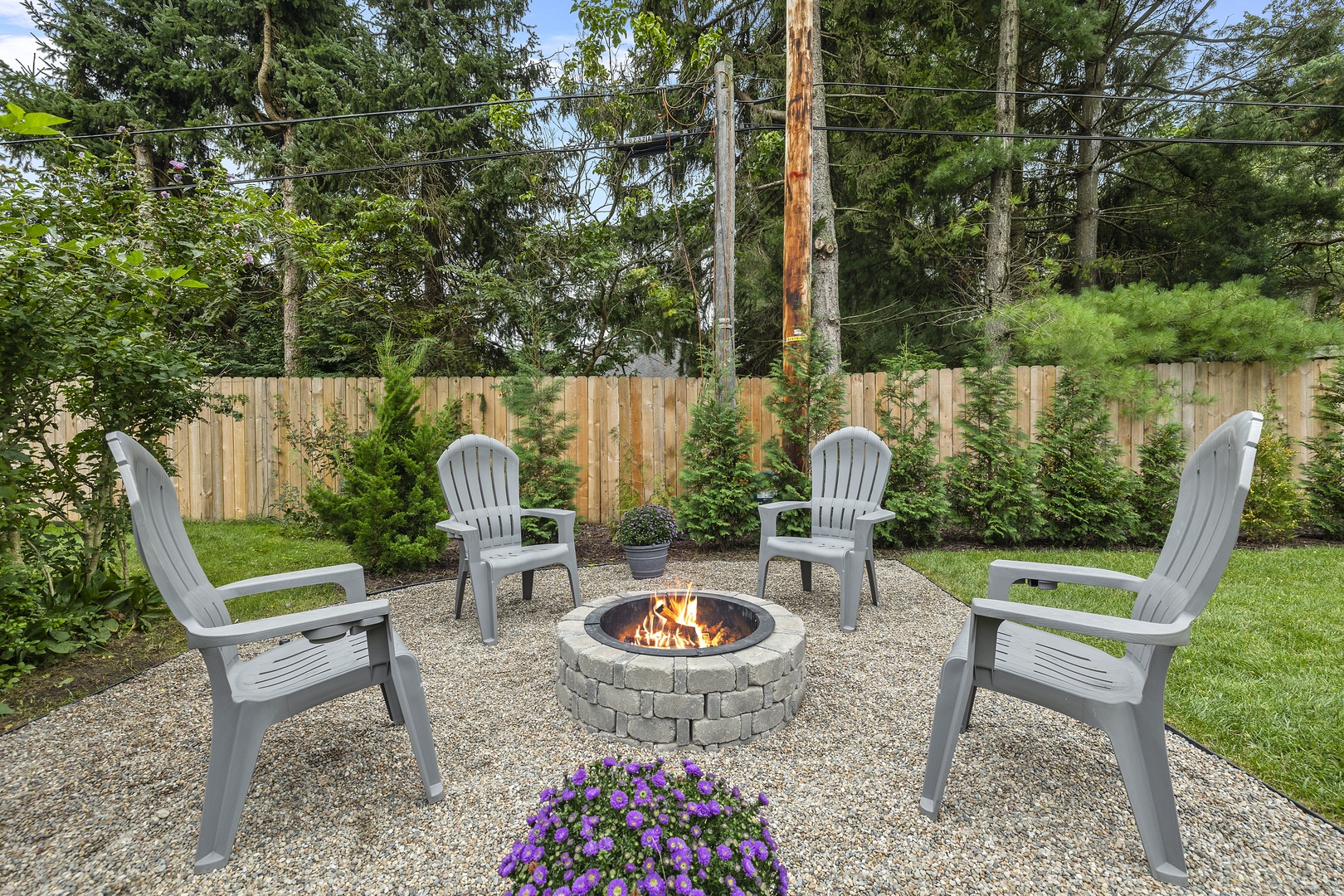 Spend a relaxing evening around the fire pit after a day of exploring SW MI.