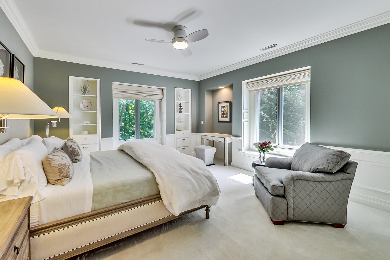 This bedroom combines classic design and all the creature comforts you need.