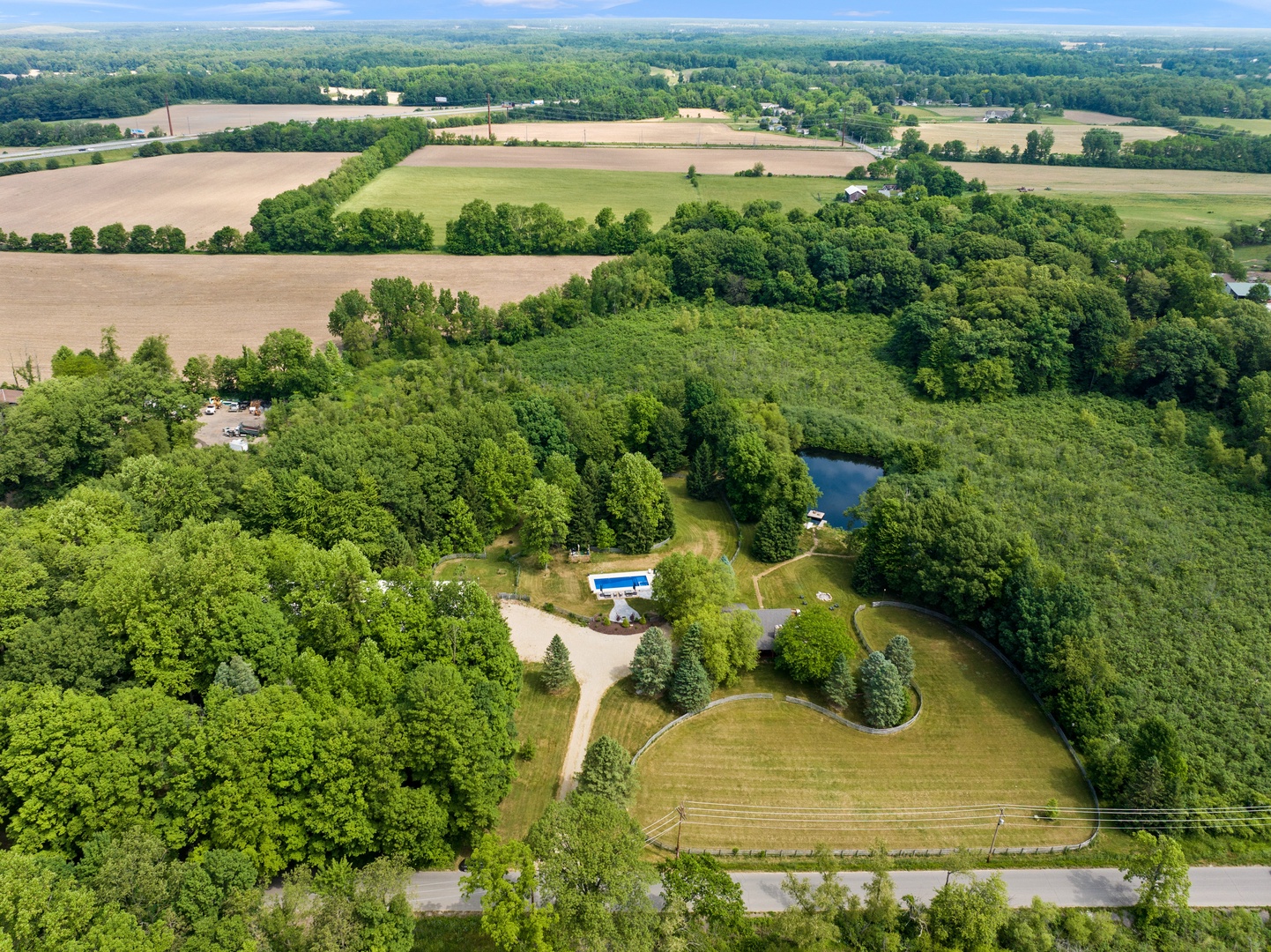 A bird's eye view of Scout's Haven's 15 acres.