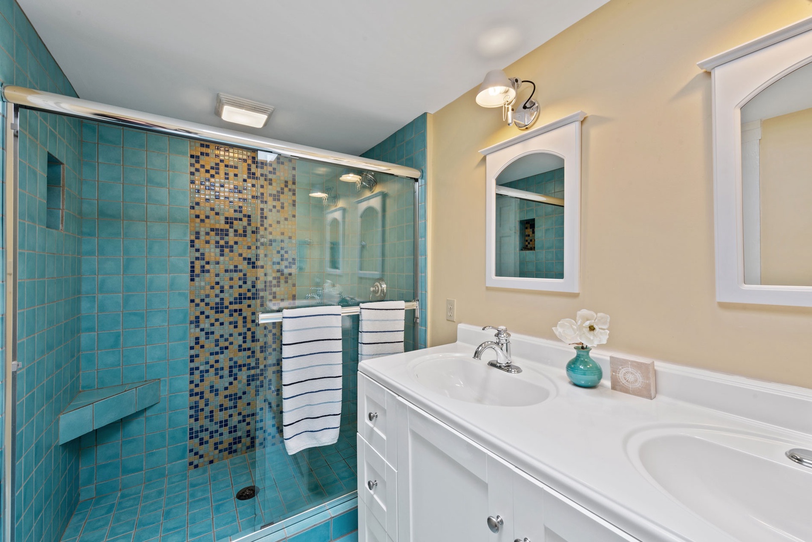 A second bathroom keeps the morning and evening routines on schedule.