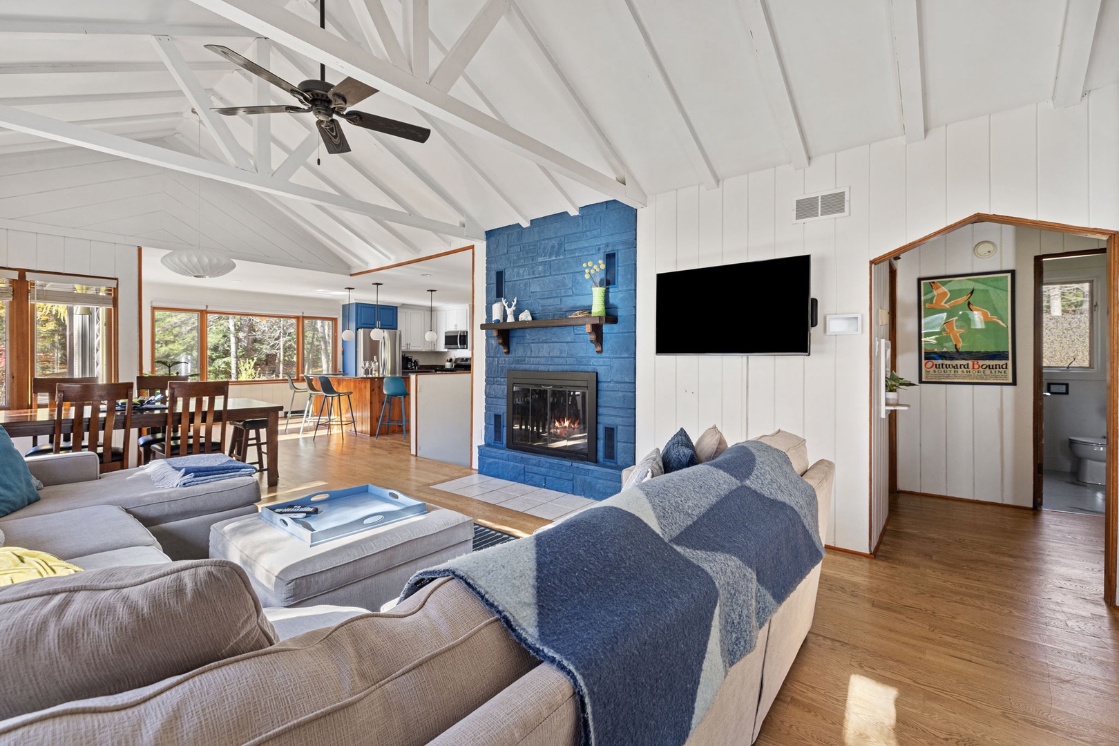 Wade's Cabin's open design, great natural light and rich styling make for a WOW!