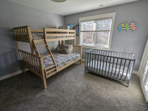 Bring on the fun in this cozy bunk room, perfect for kids and kids at heart!