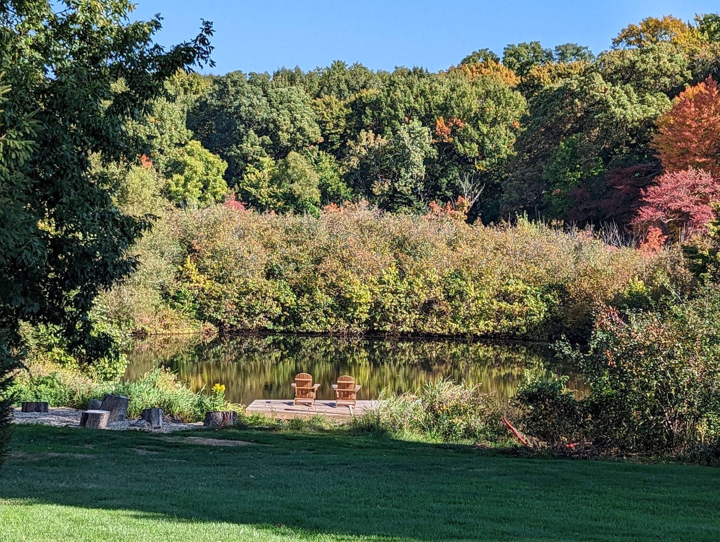 This 15-acre farm has a fully stocked pond.