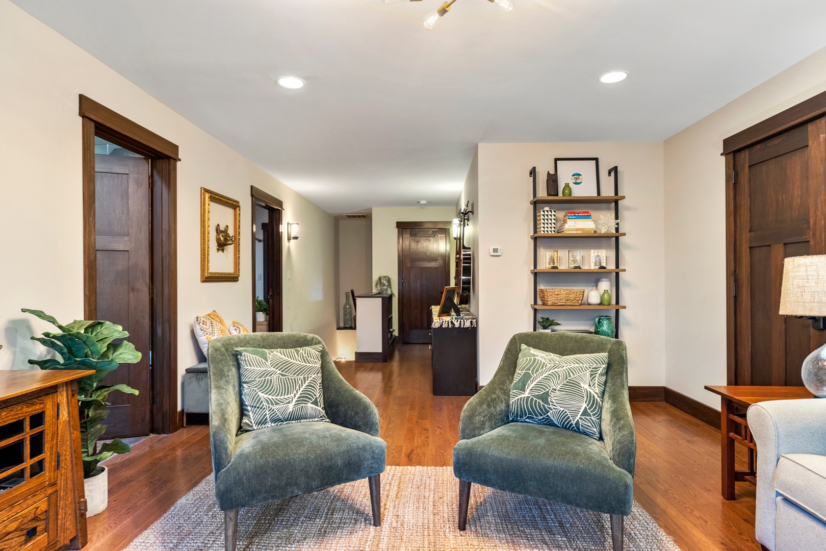 The second floor bonus space provides another spot to gather.