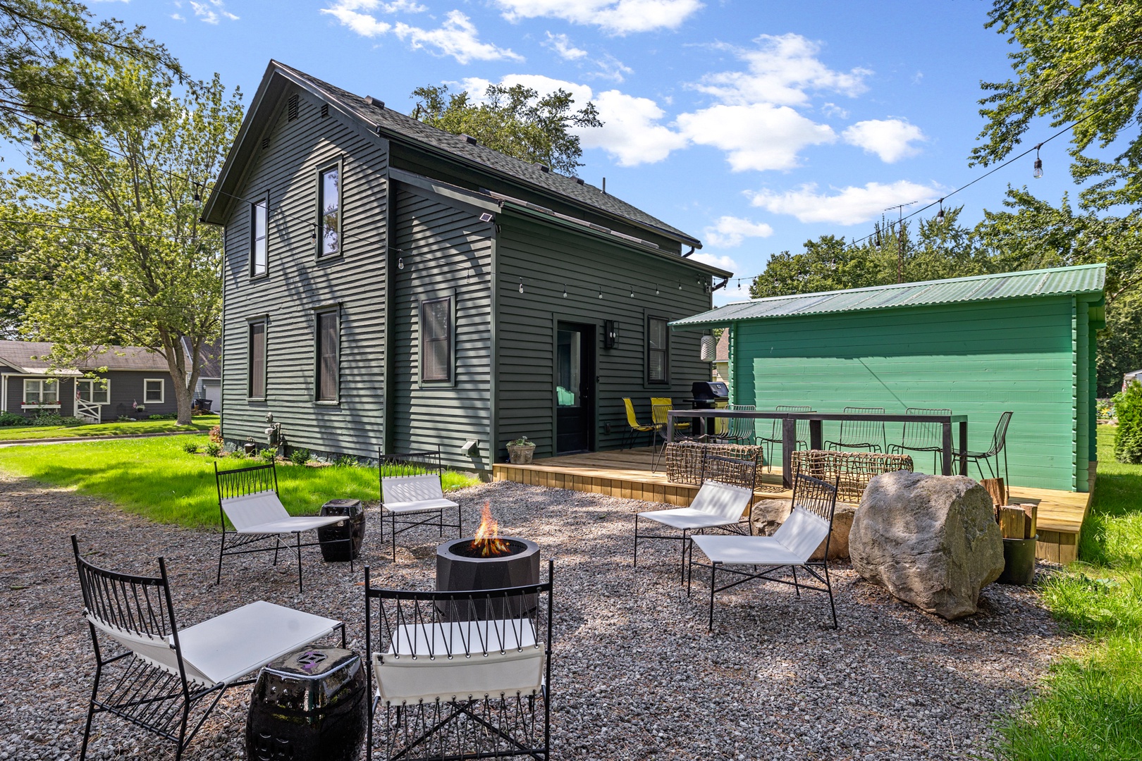 Consider our vibrant and playful backyard as your own personal retreat.