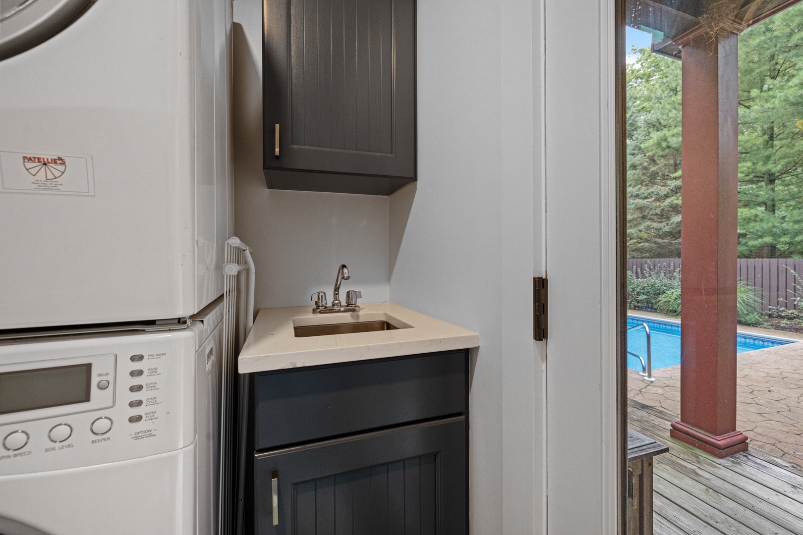 Stand alone sink to wash your hands from your outdoor fun.