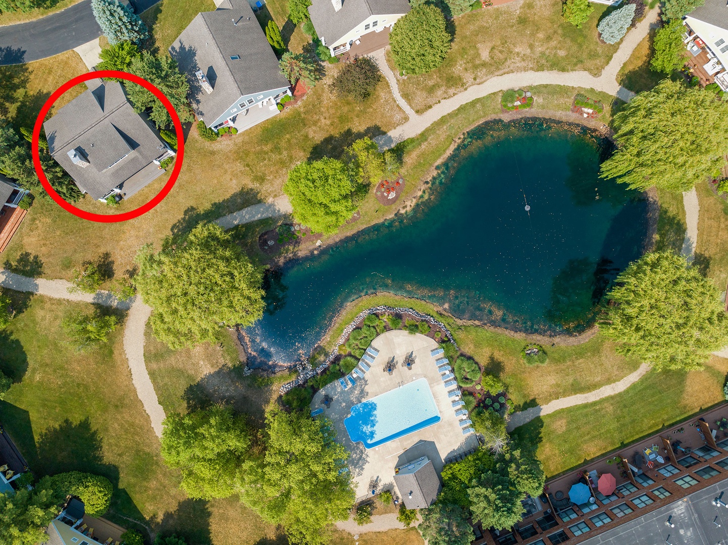 You can walk from our backyard to the pool in under 2 minutes.