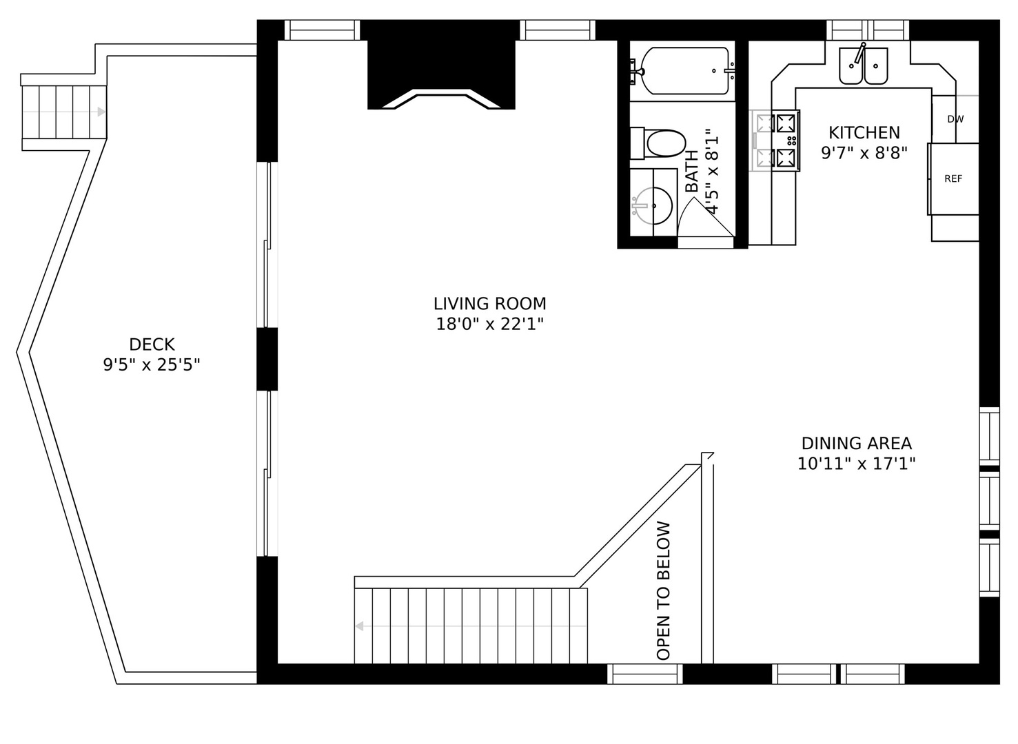 The Coyote's 2nd-Floor layout.