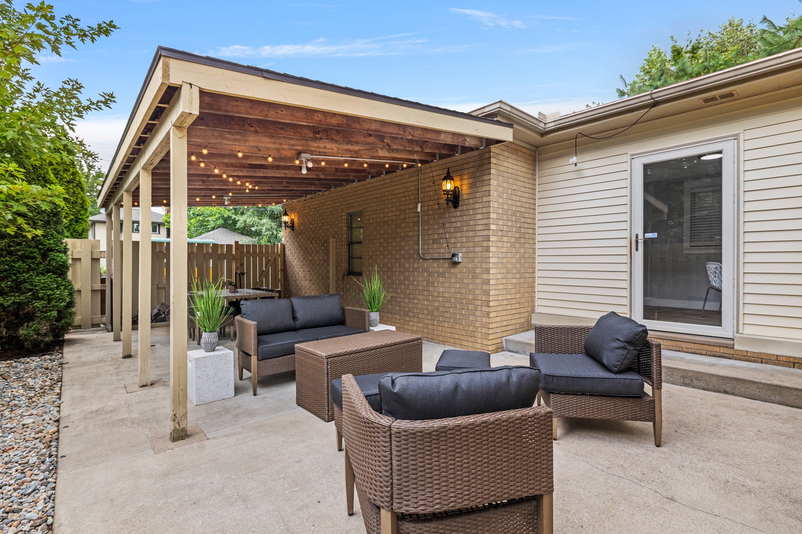 Enjoy a pre-game get together in the outdoor entertaining area.