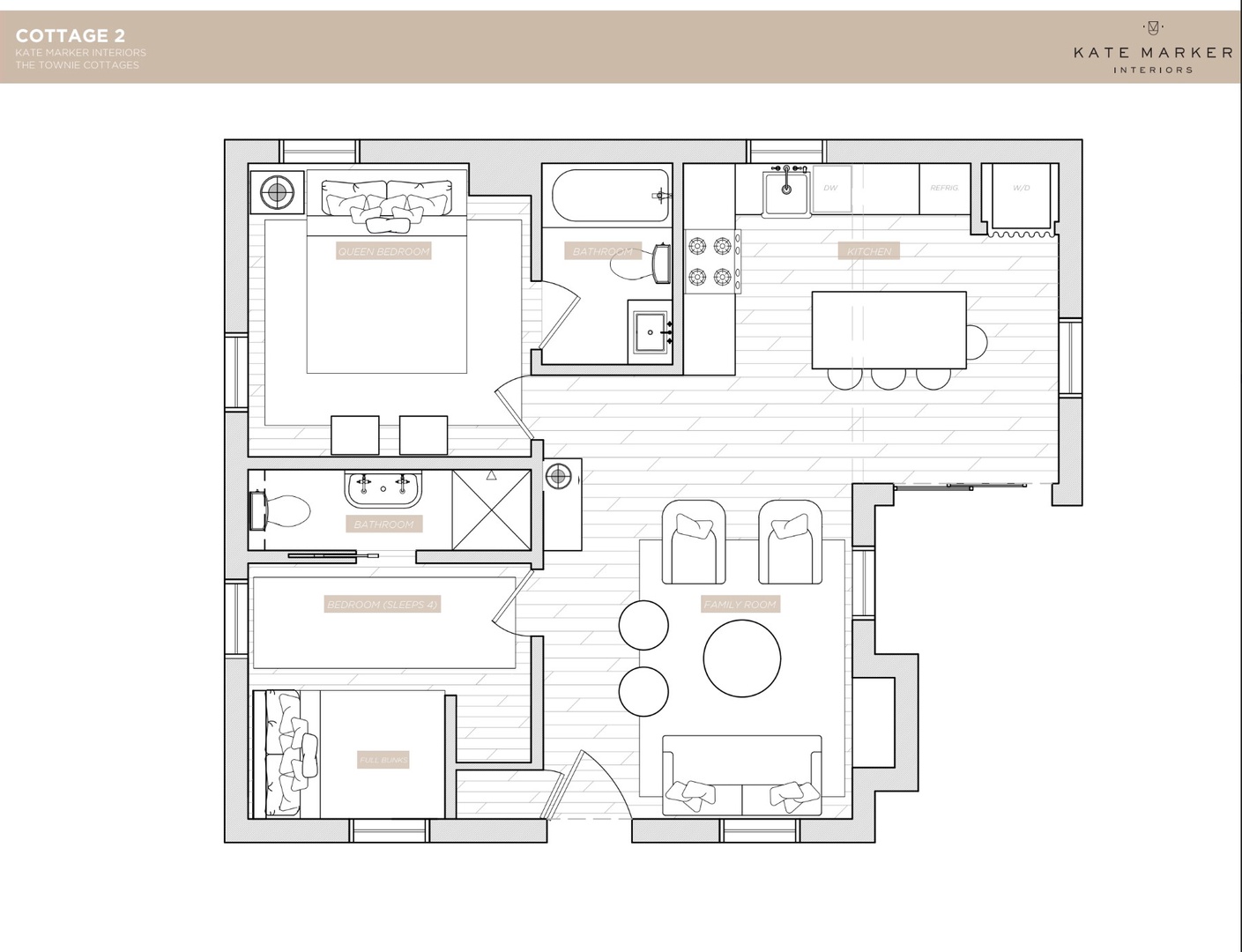 Townie Floor Plan - Cottage 2