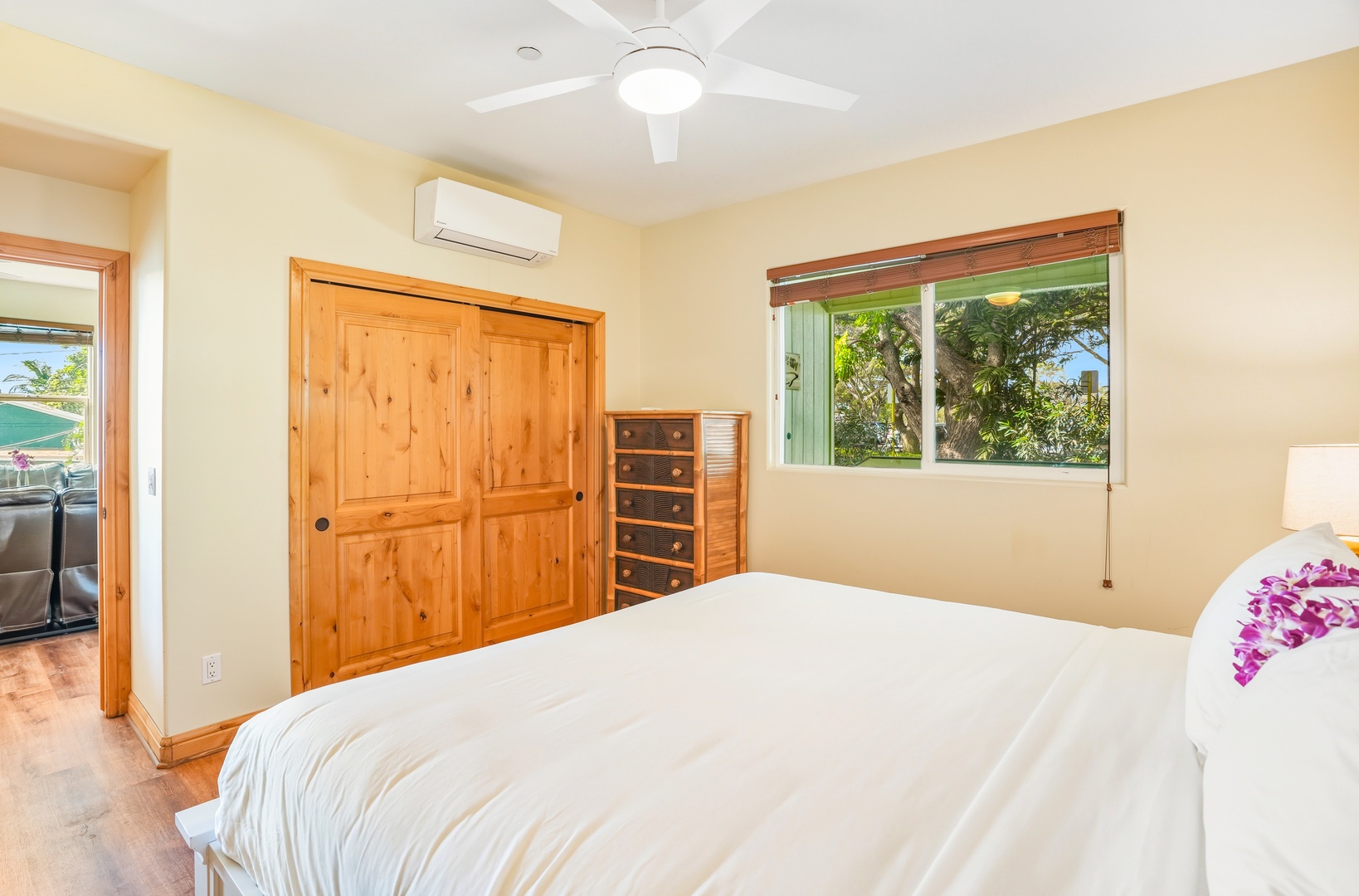 Second Downstairs King Bedroom with Mini-Split A/C - Dolphin