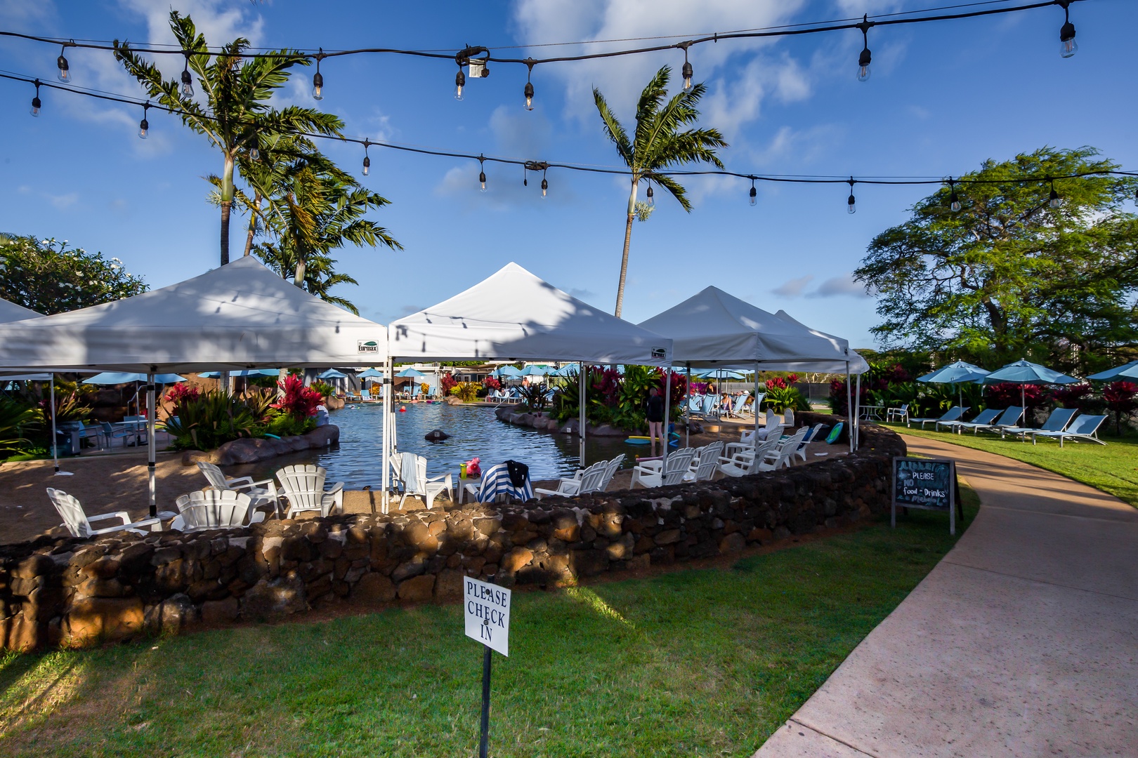 Pool and String Lights