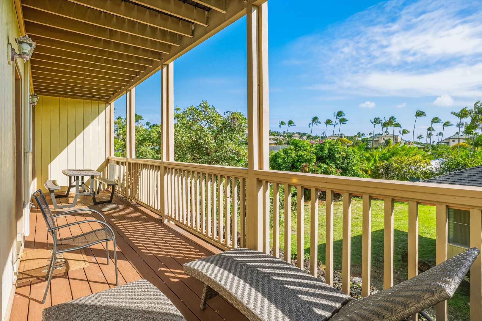 Enjoy the afternoon sun on your own lanai