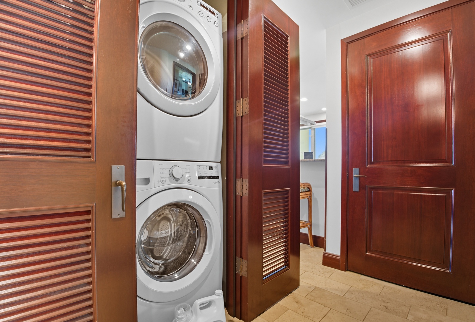Full sized washer and dryer for your convenience