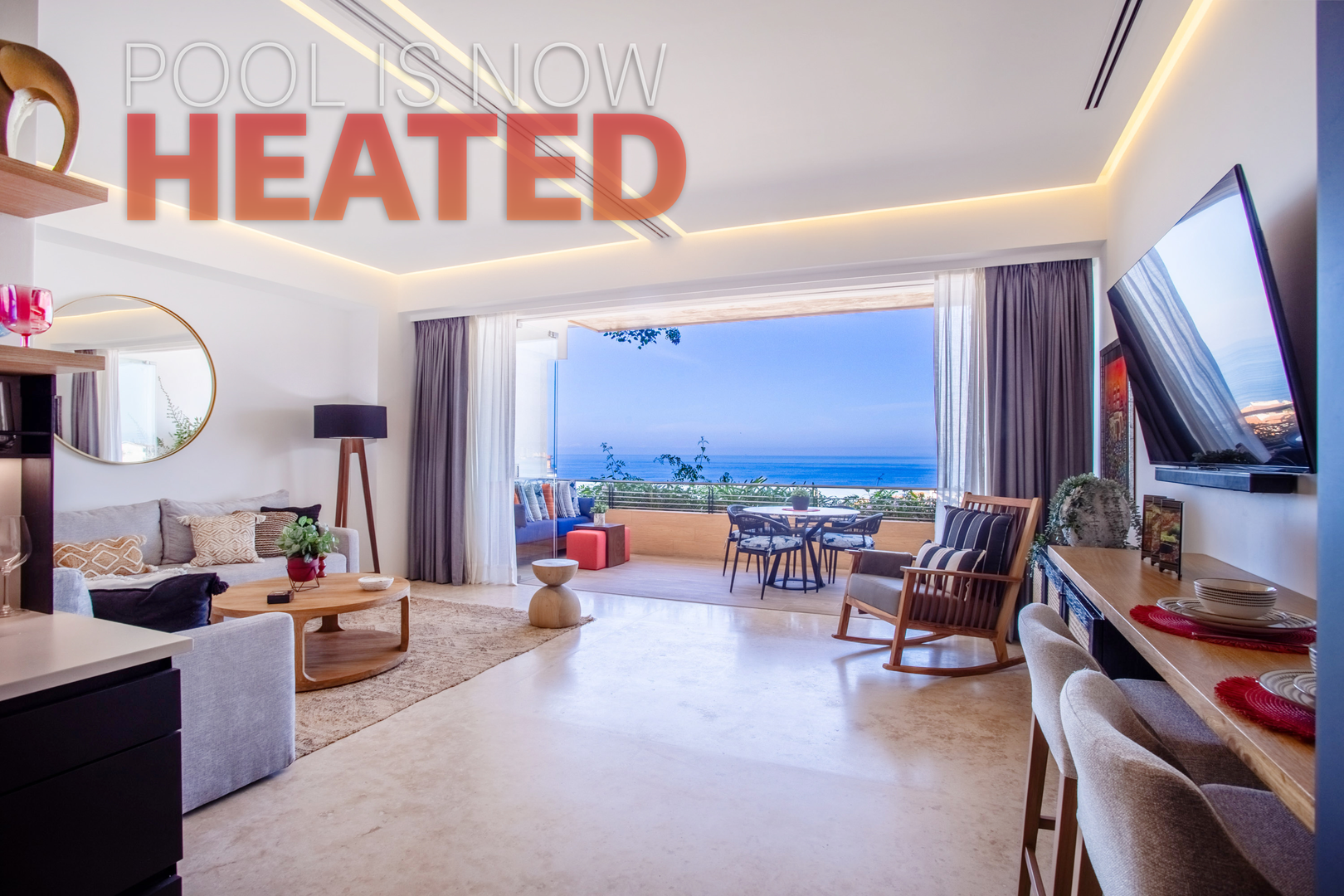 Luxury 1BR + Flex + Heated Rooftop Pool in Soho PV