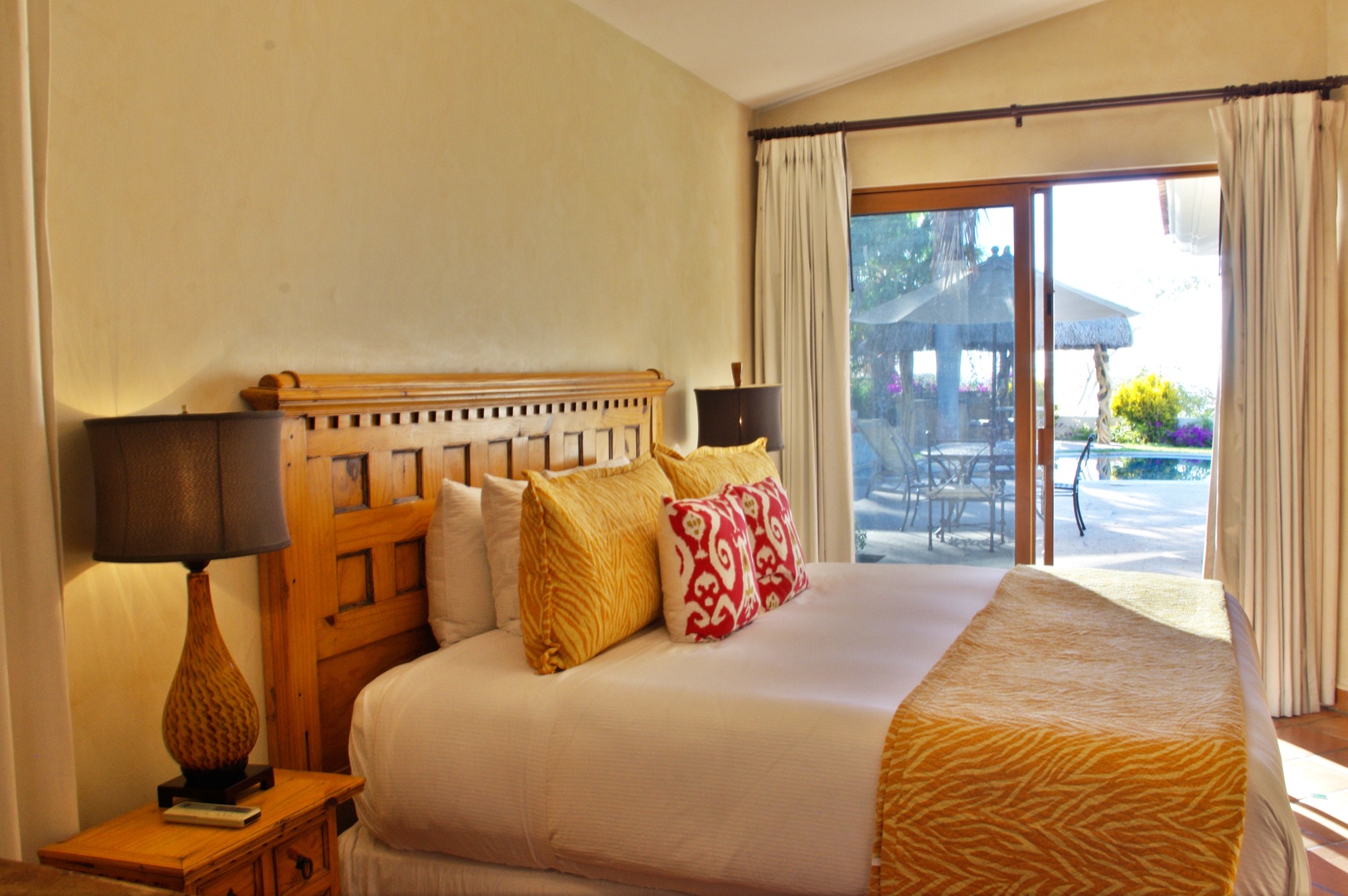 Wake up to vibrant colors and tropical views—your private pool paradise awaits just steps from your bed.