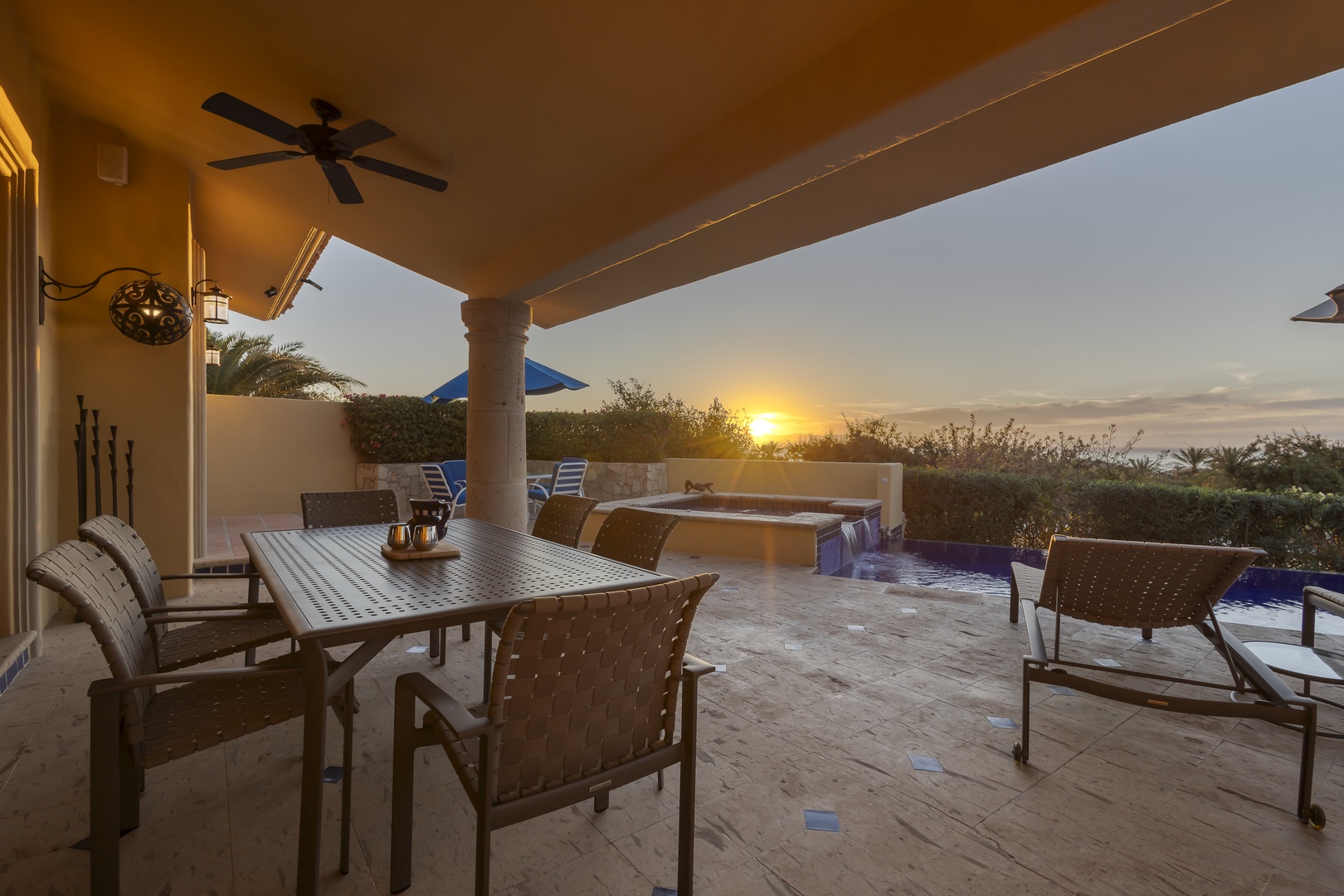 Dine al fresco on your private terrace while soaking up golden sunsets over the horizon.