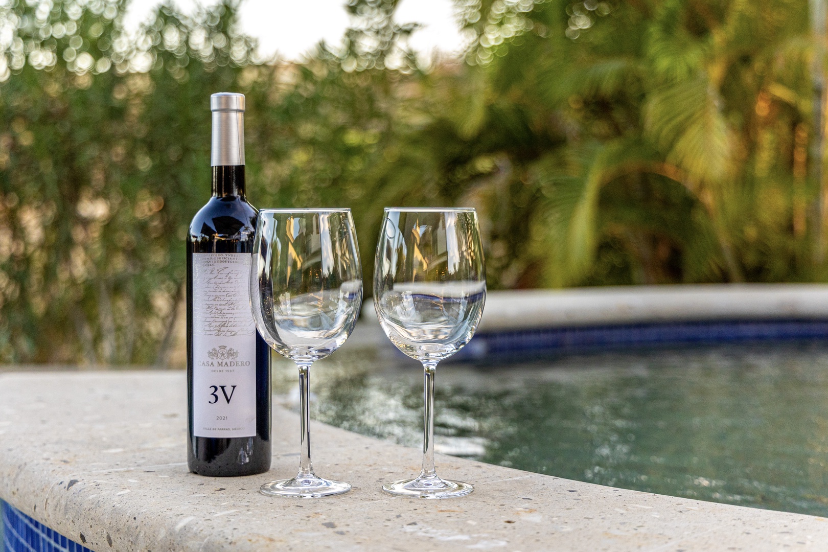 Raise a glass by your private pool, surrounded by lush greenery—the perfect setting for unwinding in pure tranquility.