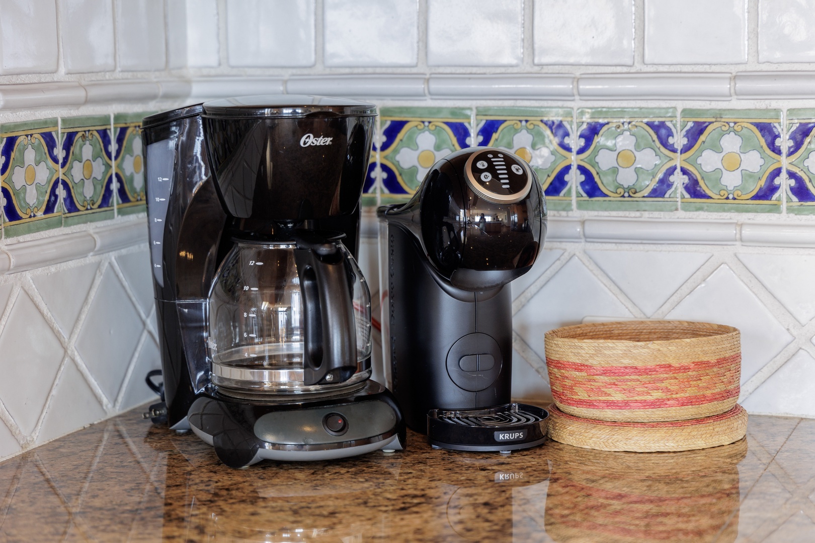 Wake up to the rich aroma of freshly brewed coffee in your fully equipped kitchen, complete with both drip and espresso makers for your morning ritual.
