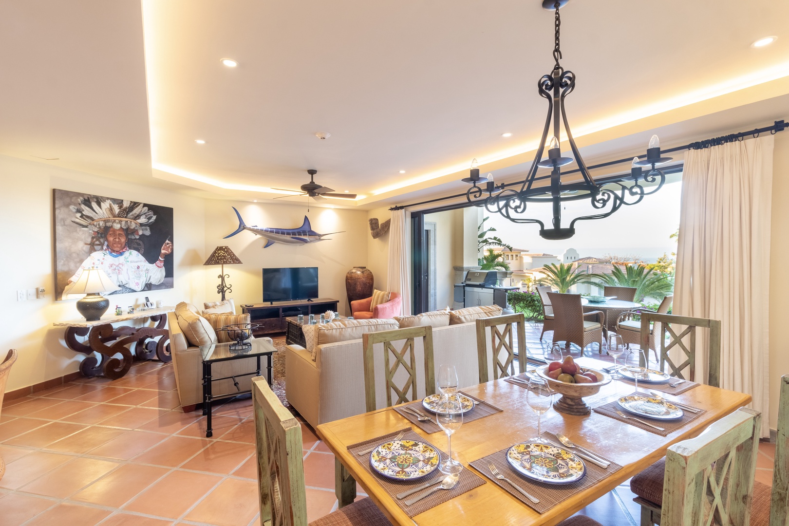 Step into your spacious retreat with soaring ceilings, elegant décor, and a seamless flow between dining, living, and outdoor spaces—your perfect home away from home.
