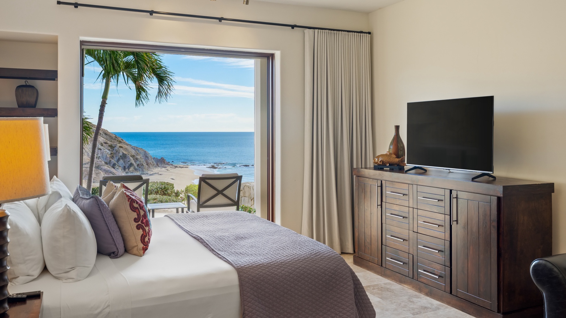 Wake up to stunning ocean views from your bed, with pristine beaches and swaying palms framing your private paradise.