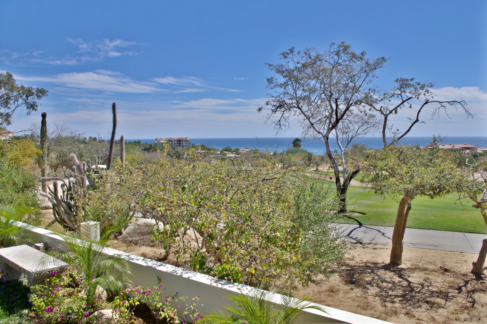 Scenic views of the Sea of Cortez meet manicured golf course greens and vibrant desert landscape from this property nestled in Baja's coastal beauty.