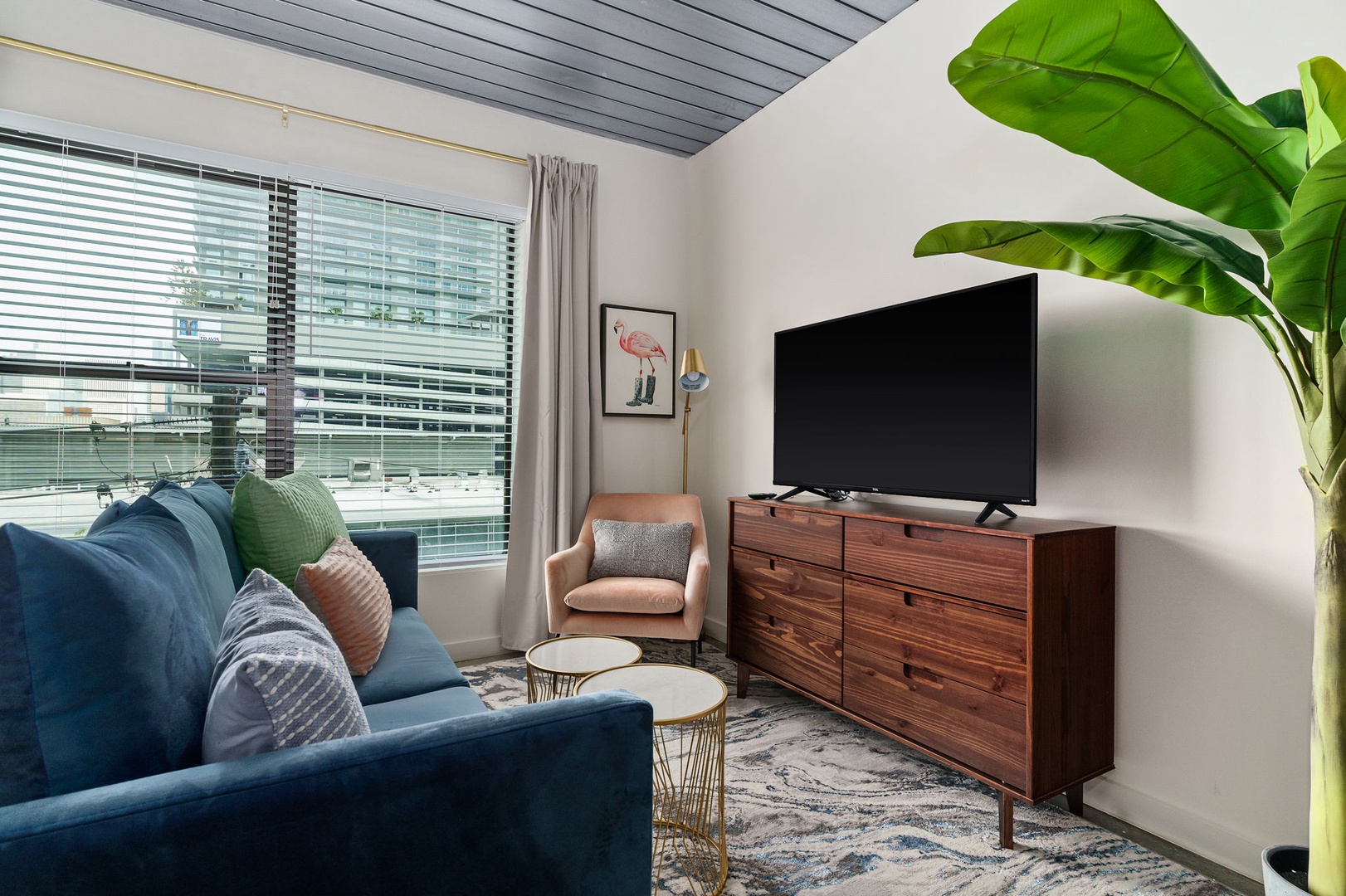 Recharge and refresh in this welcoming living space with a smart TV.