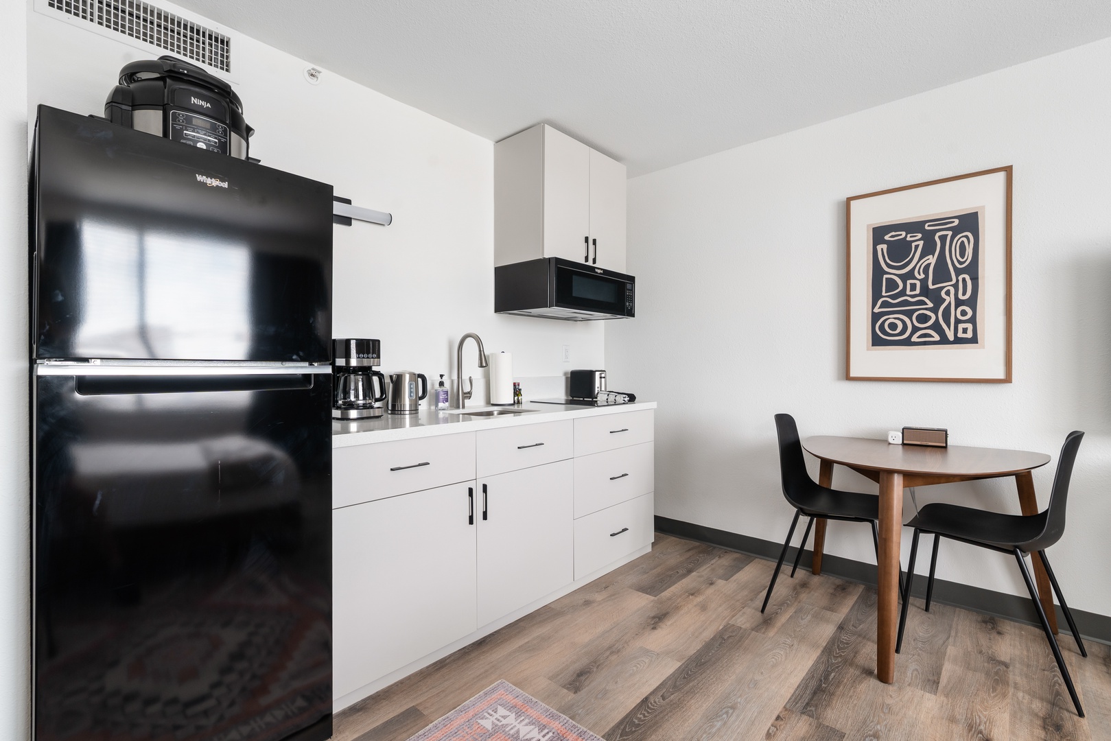 Cook up convenience in our kitchenette, stocked with the essentials.