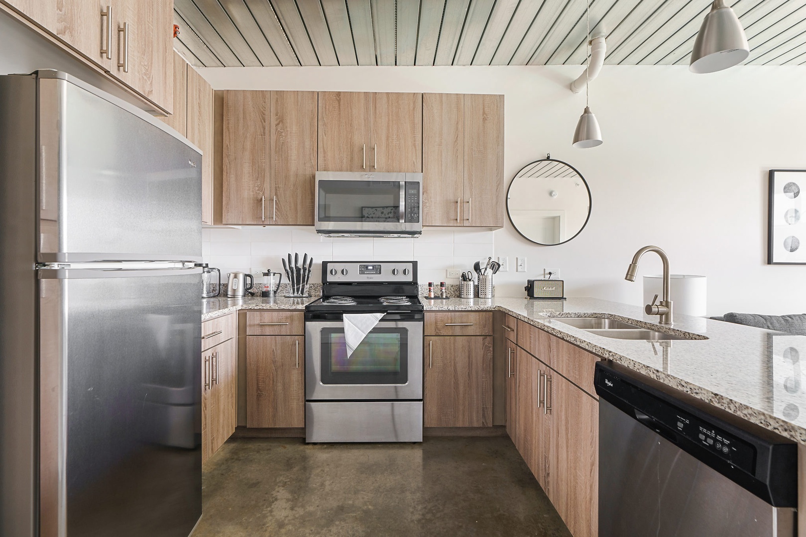 Prepare delicious meals in this modern kitchen with all the essentials.